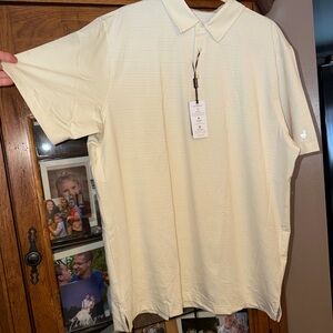 NEW NWT Men's XL Cream Polo Shirt. MICHEL ROUEN